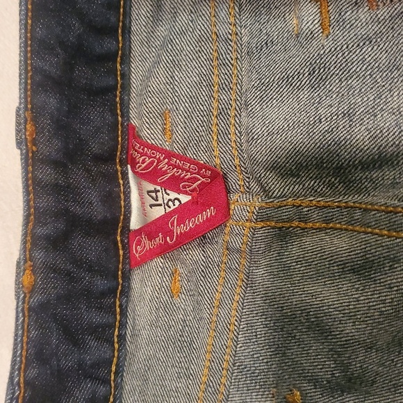 Lucky Brand Lola Boot Cut Embroidered Snap Closure Back Pocket Sz 14 X 32" Jeans - Picture 6 of 12